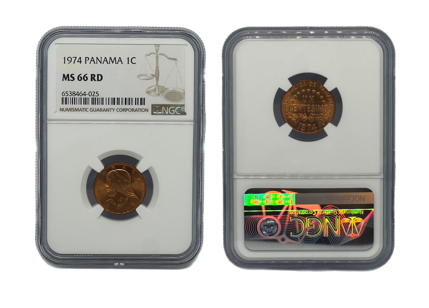 1 Centésimo 1974 Panamá NGC