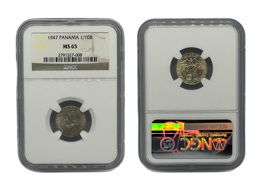 1/10 Balboa 1947 Panamá NGC