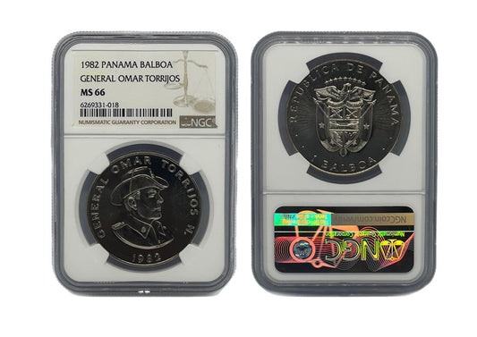 Balboa 1982 Panamá NGC - Omar Torrijos