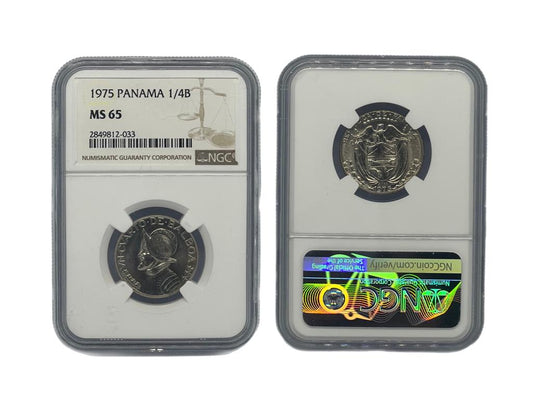 1/4 Balboa Plata 1975 Panamá NGC