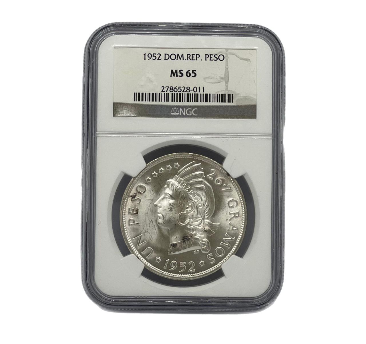 1 Peso 1952 Republica Dominicana NGC