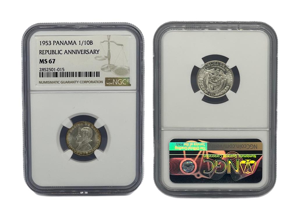 1/10 Balboa 1953 Panamá NGC