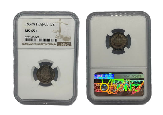 1/2 Franc 1839A Francia NGC