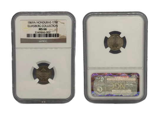 1/8 Real 1869A Honduras NGC