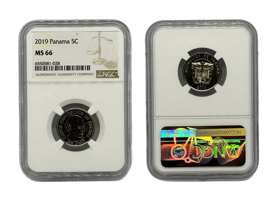 5 Centésimo 2019 Panamá NGC