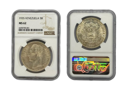 5 Bolivares 1935 Venezuela NGC