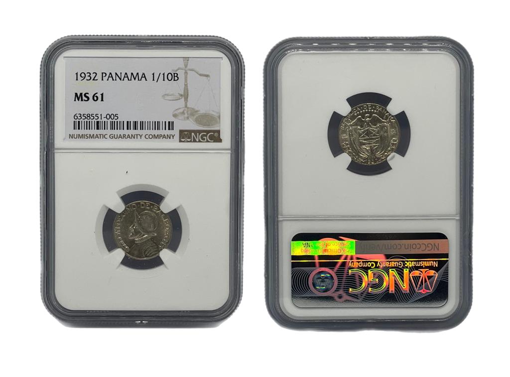 1/10 Balboa 1932 Panamá NGC