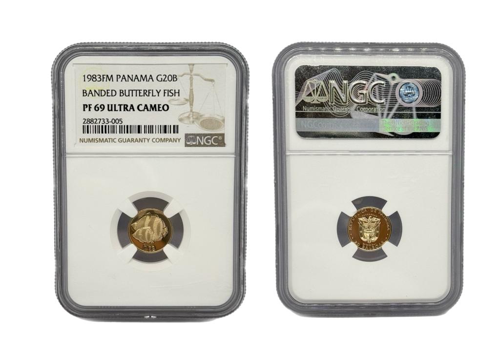 20 Balboas Oro 1983 FM Panamá NGC