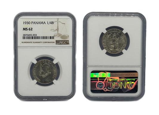 1/4 Balboa 1930 Panamá NGC