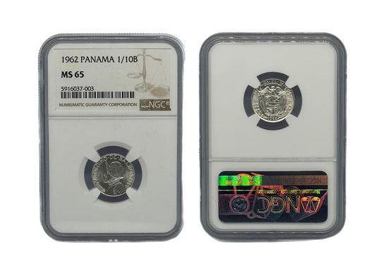 1/10 Balboa Plata 1962 Panamá NGC