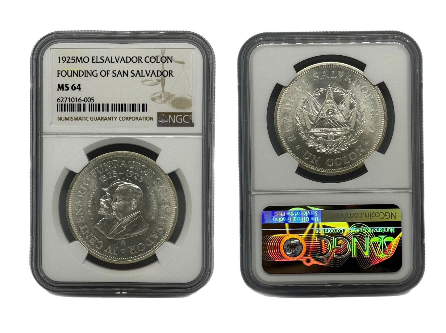 1 Colon 1925Mo El Salvador NGC