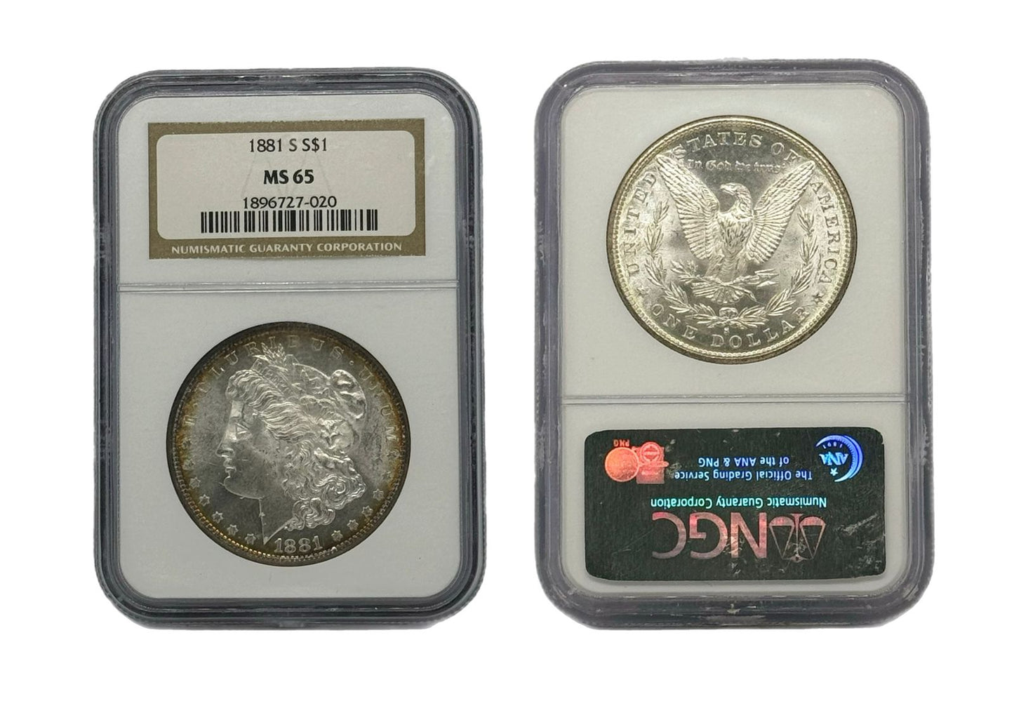 1 Dolar Plata Morgan 1881 NGC