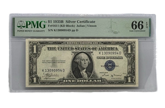 1 Dolar Silver Certificate 1935 PMG