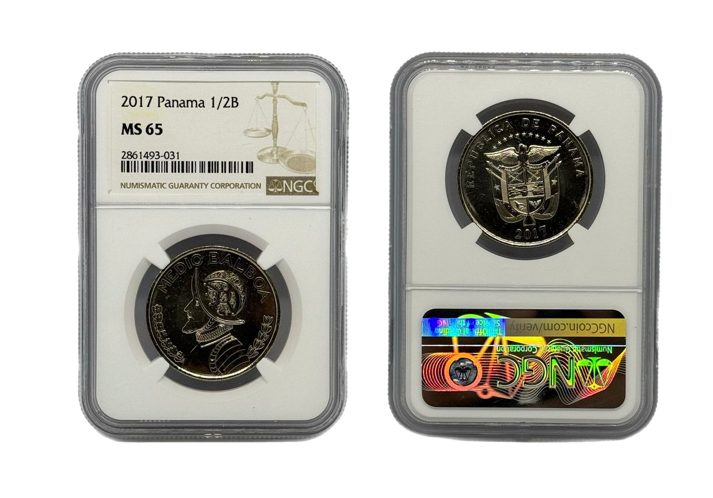 1/2 Balboa 2017 Panamá NGC