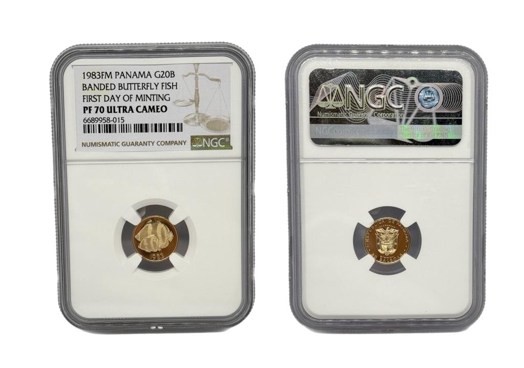 20 Balboas Oro 1983 FM Panamá NGC