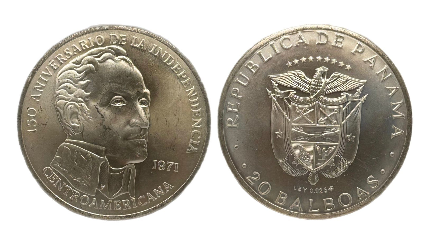 20 Balboas Panamá 1971 - Simón Bolívar