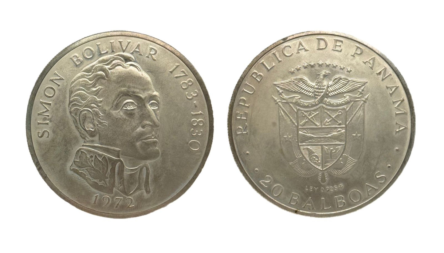 20 Balboas Panamá 1972 - Simón Bolívar