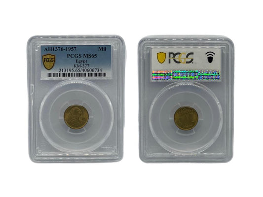 Mil AH1376-1957 Egipto PCGS