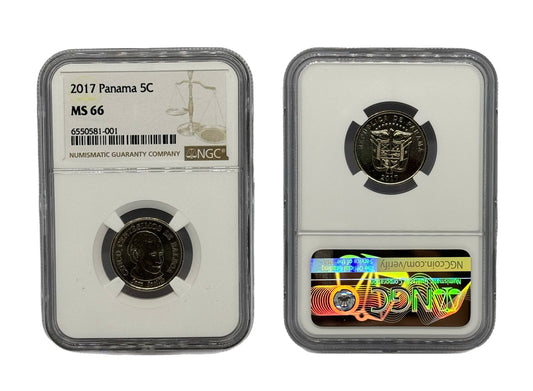 5 Centésimo 2017 Panamá NGC