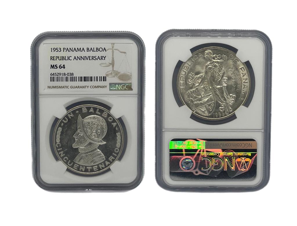 Balboa 1953 Panamá NGC