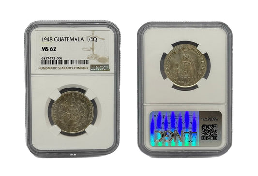 1/4 Quetzal 1948 Guatemala NGC