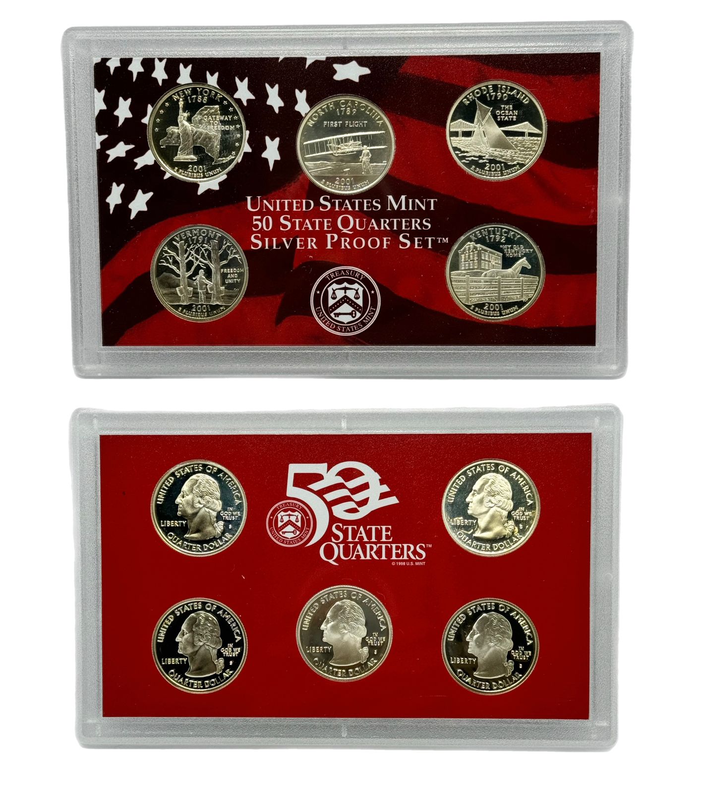 2001 Estados Unidos Set de Monedas Proof Plata