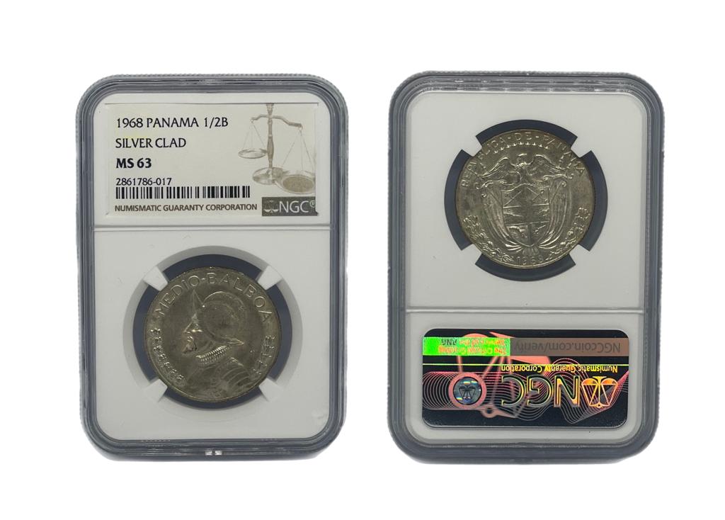 1/2 Balboa 1968 Panamá NGC