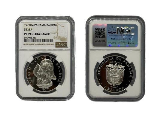 Balboa Plata 1977FM Panamá NGC