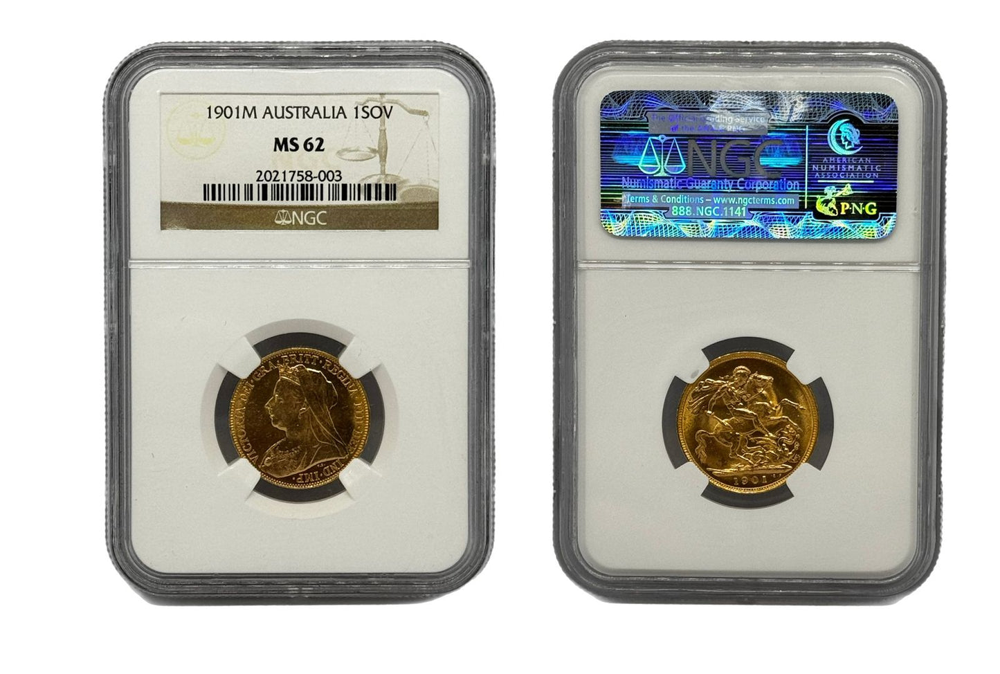 1 Sov Oro 1901M Australia NGC