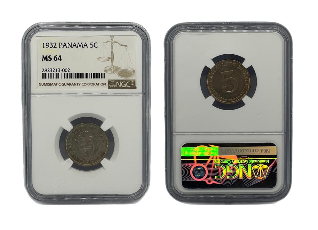 5 Centésimo 1932 Panamá NGC