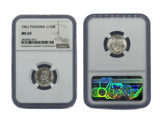 1/10 Balboa 1961 Panamá NGC