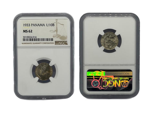 1/10 Balboa 1933 Panamá NGC