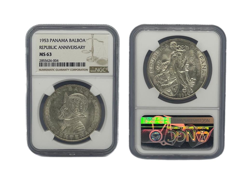 Balboa 1953 Panamá NGC