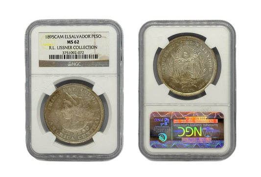 Peso 1895CAM El Salvador NGC