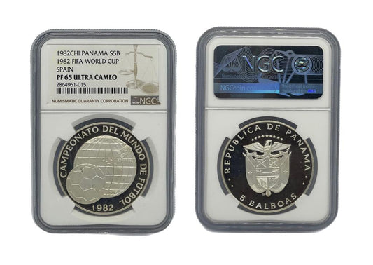 5 Balboas Plata 1982CHI Panamá NGC