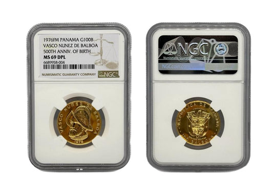 100 Balboas Oro 1976 FM Panamá NGC