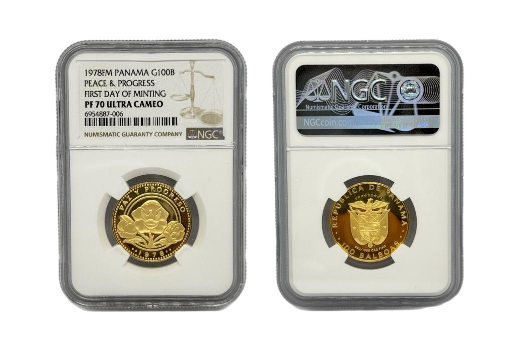 100 Balboas Oro 1978 FM Panamá NGC