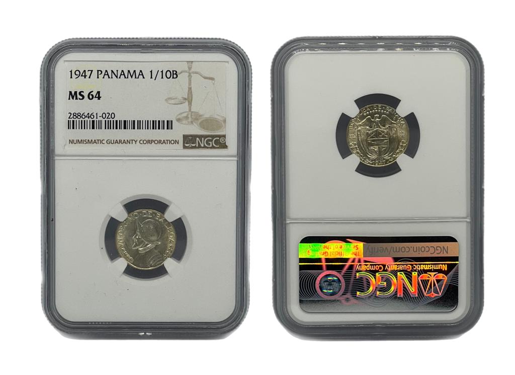 1/10 Balboa 1947 Panamá NGC