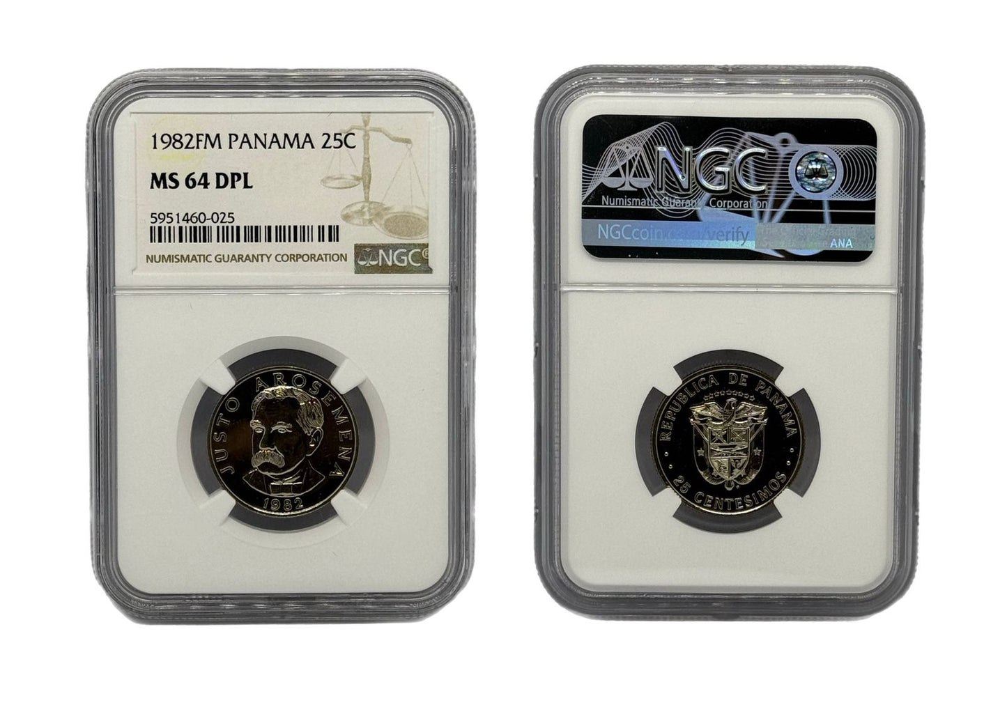 25 Centésimo 1982 Panamá NGC