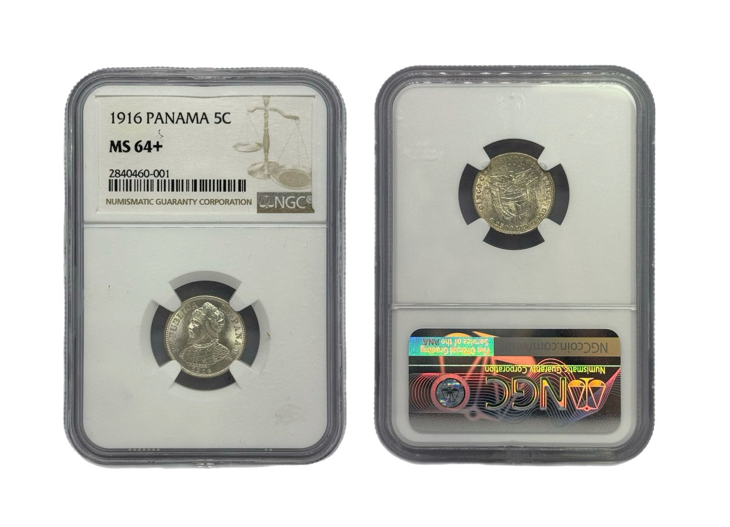 5 Centésimo 1916 Panamá NGC