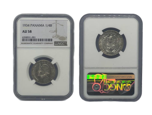 1/4 Balboa 1934 Panamá NGC