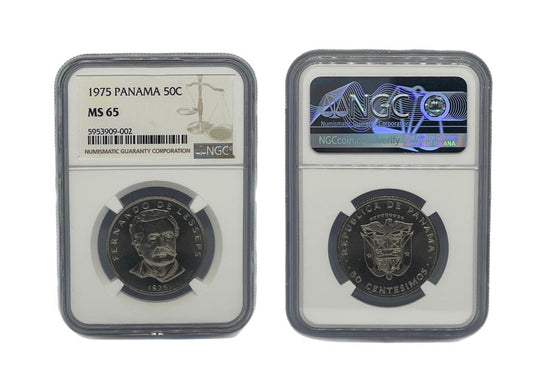 50 Centésimos 1975 Panamá NGC