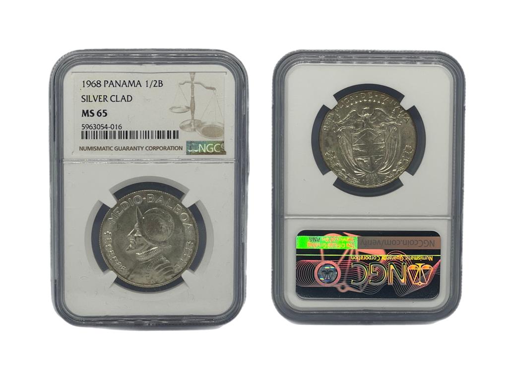 1/2 Balboa 1968 Panamá NGC