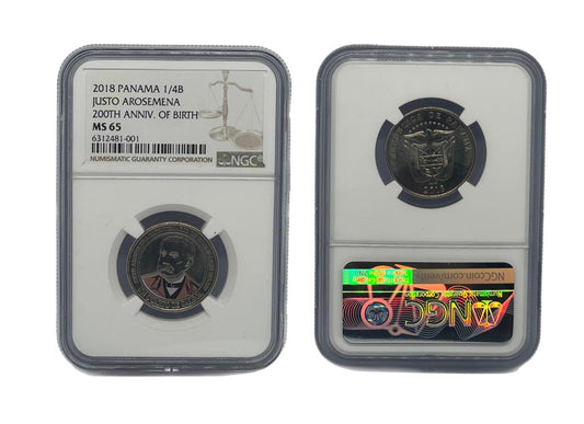 1/4 Balboa 2018 Panamá NGC