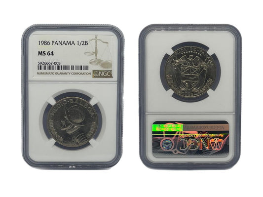 1/2 Balboa 1986 Panamá NGC