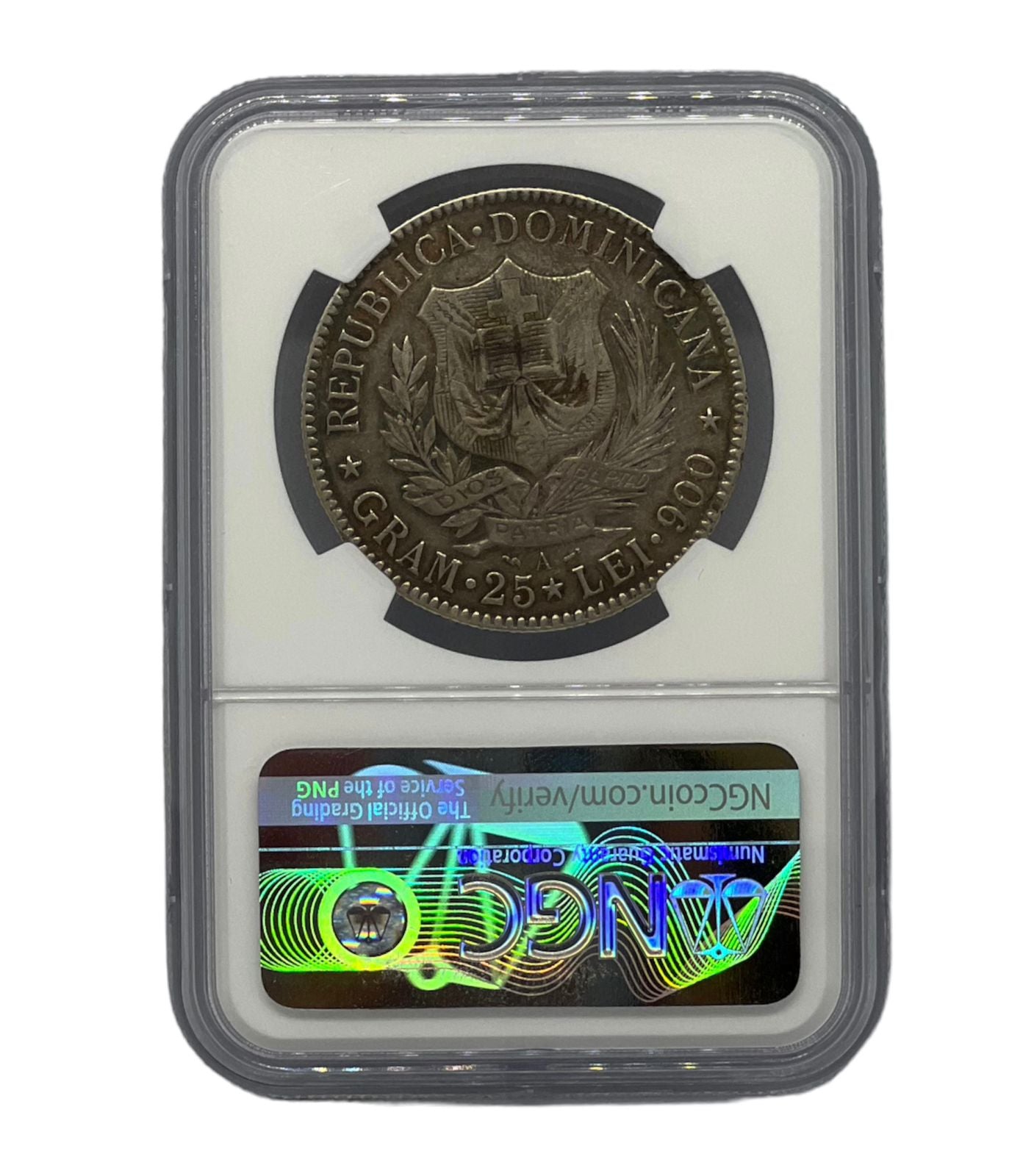 5F Republica Dominicana 1891A NGC