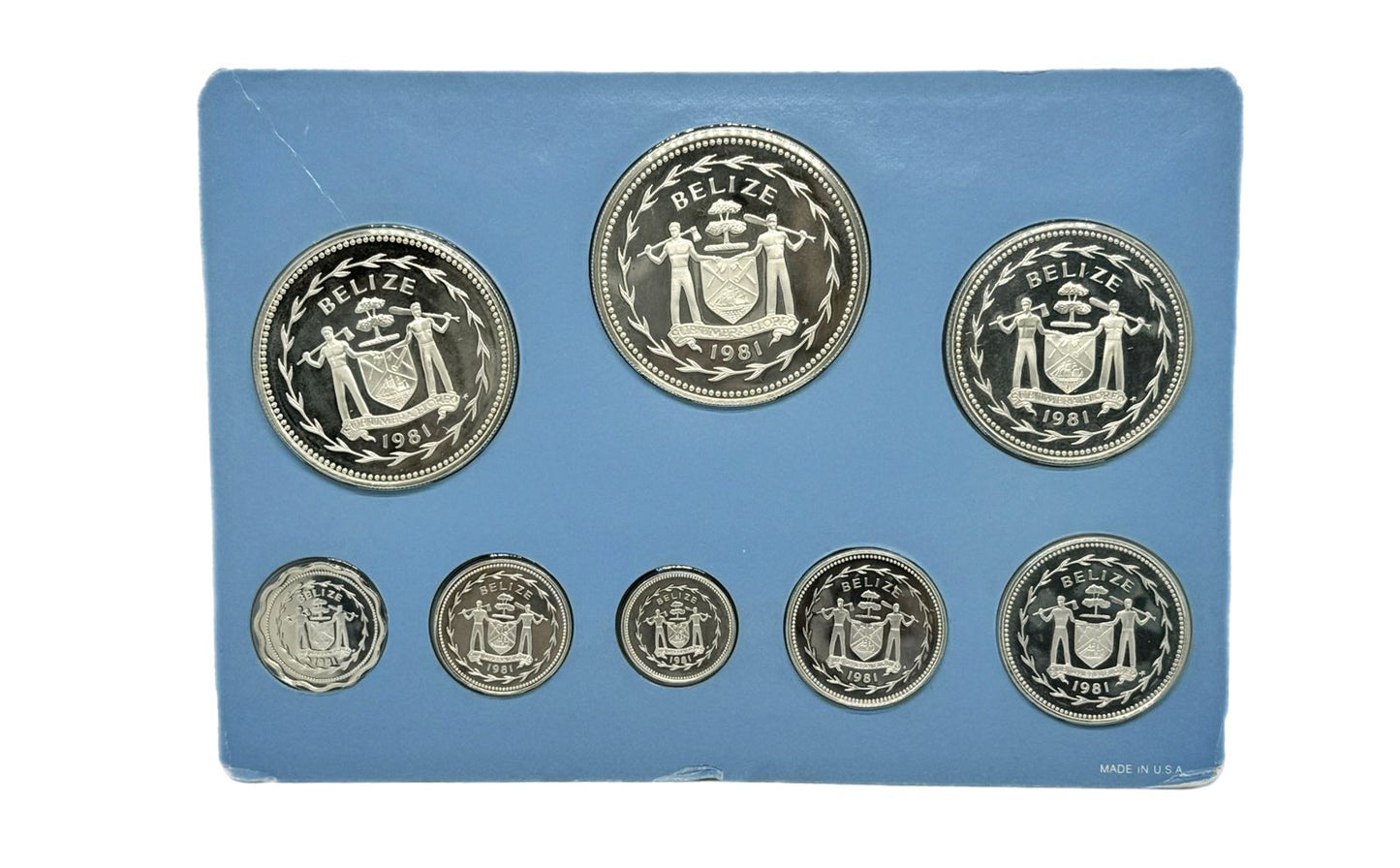 Set de Monedas de Plata Esterlina 1981 Belice