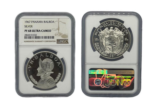 Balboa Plata 1967 Panamá NGC