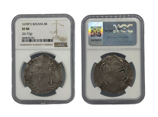 8 Real 1670P E Bolivia NGC