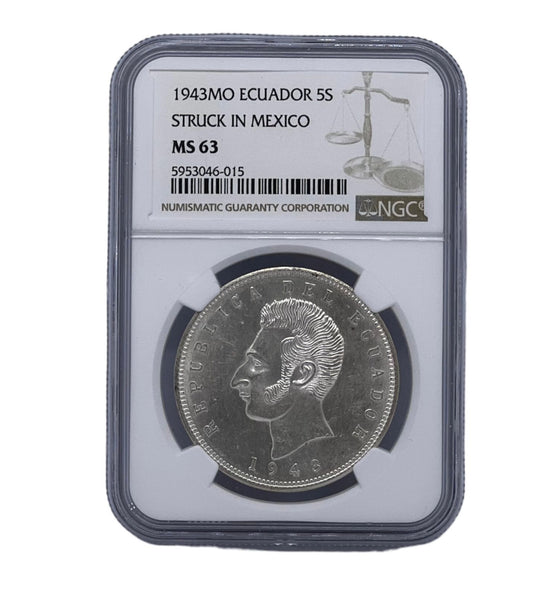 5 Sucre 1943MO Ecuador NGC